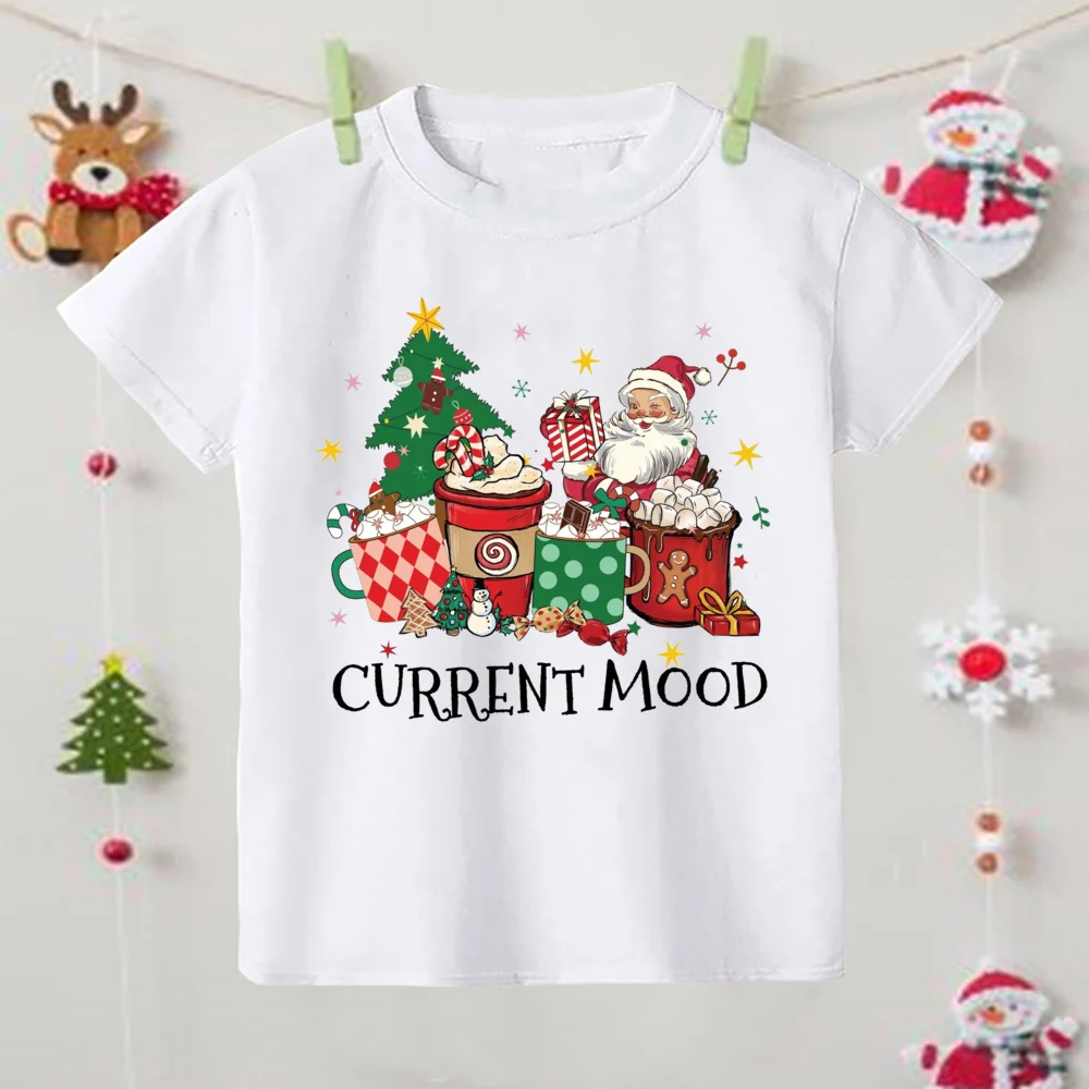 Camiseta navideña para niños estampada y cómoda en fiestas de invierno - imagen 5