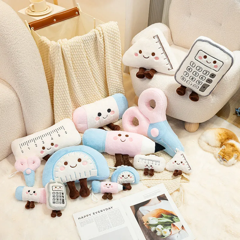 Set de papelería de peluche suave para estudiantes, regla y lápiz - imagen 5