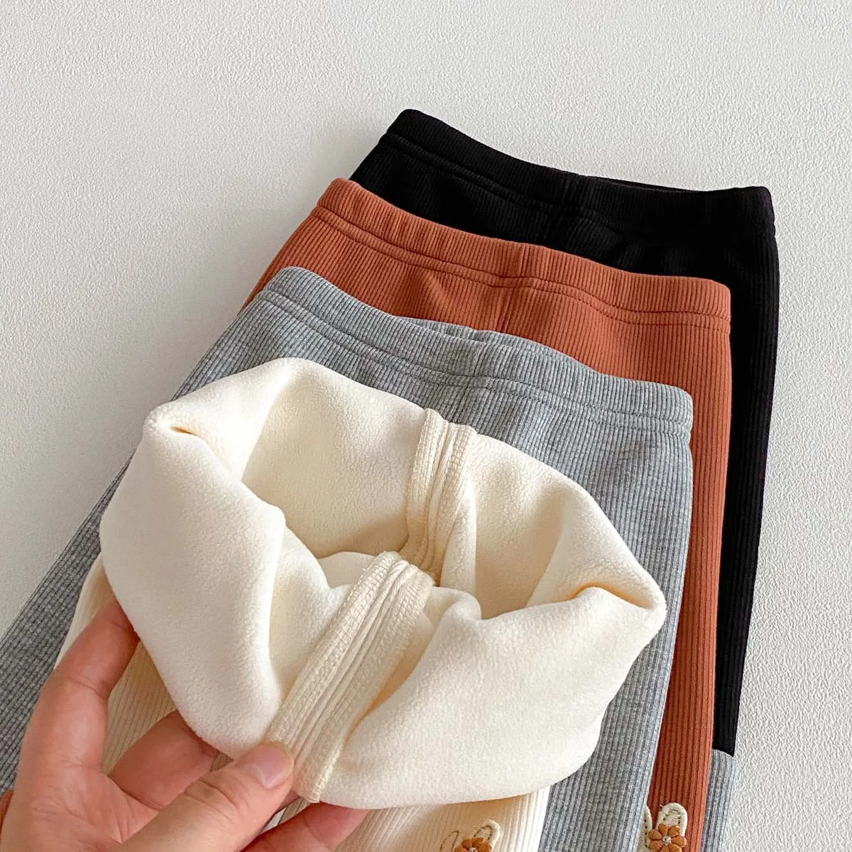Mallas de lana de invierno para bebé, pantalón térmico niña - imagen 5