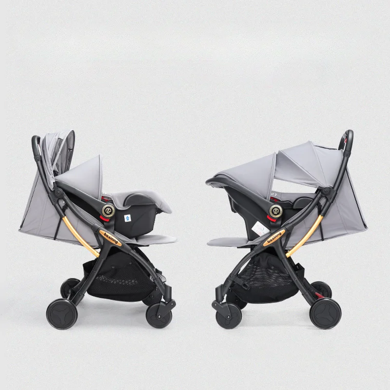 Cochecito gemelar ligero con absorción de impacto – Plegable 0-3 años - imagen 4