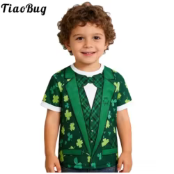 Camiseta infantil San Patricio dos piezas con estampado 3D y cuello