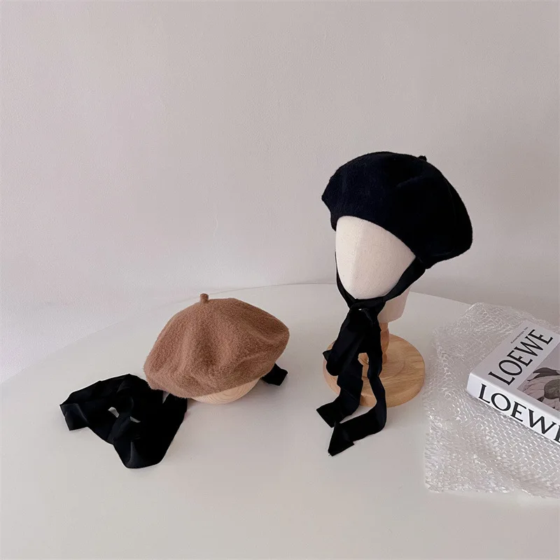 Milangel Gorro de Princesa Lana con Cordones para Niña – Otoño - imagen 4