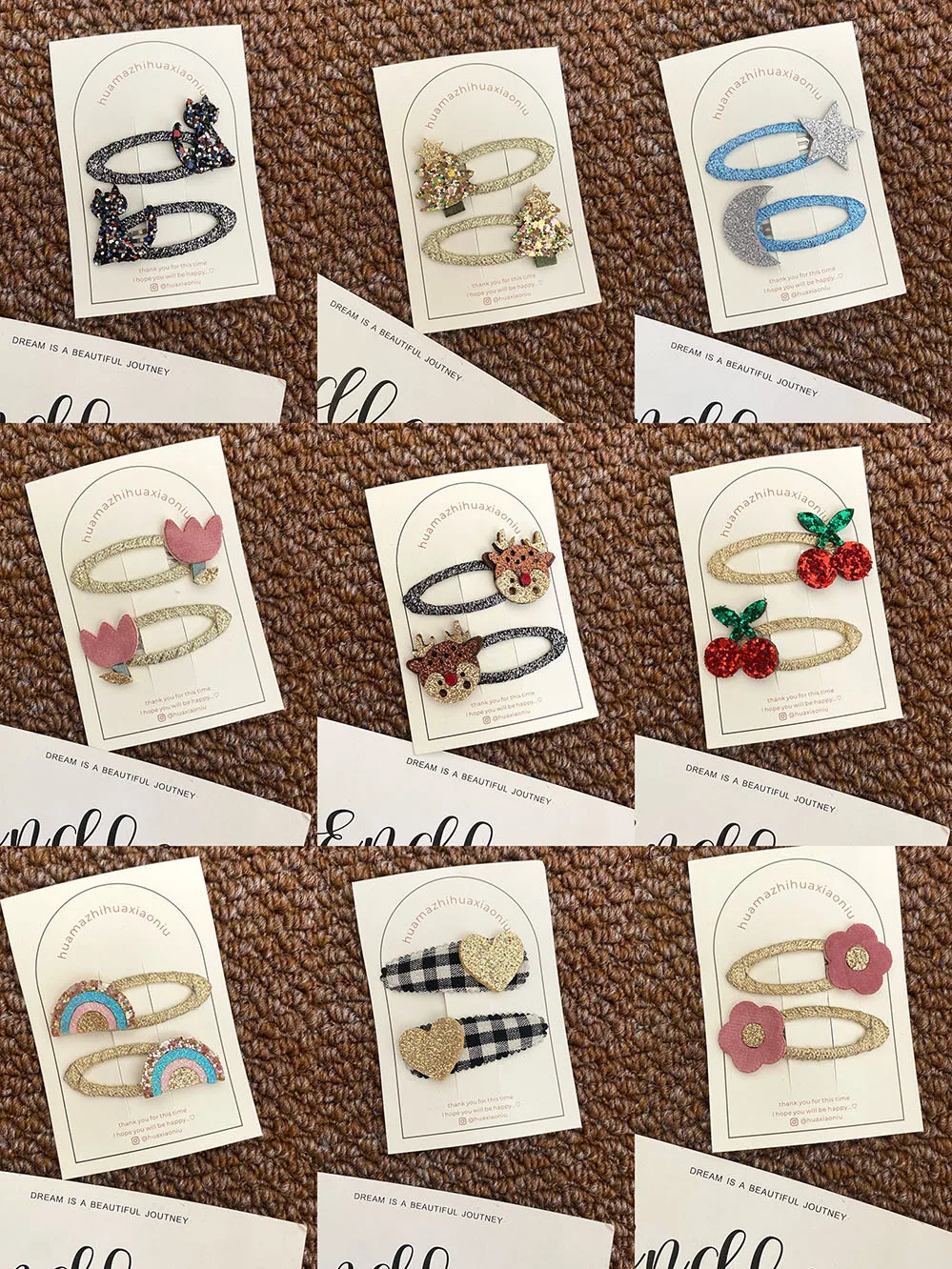 Horquillas con lentejuelas para cabello infantil