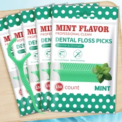 Hilo dental desechable de menta para niños – Elimina placa y residuos