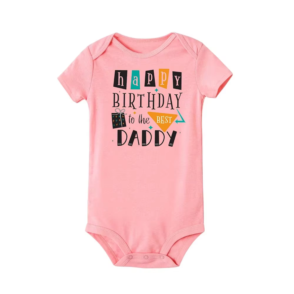 Body bebé manga corta - Felices cumpleaños papá