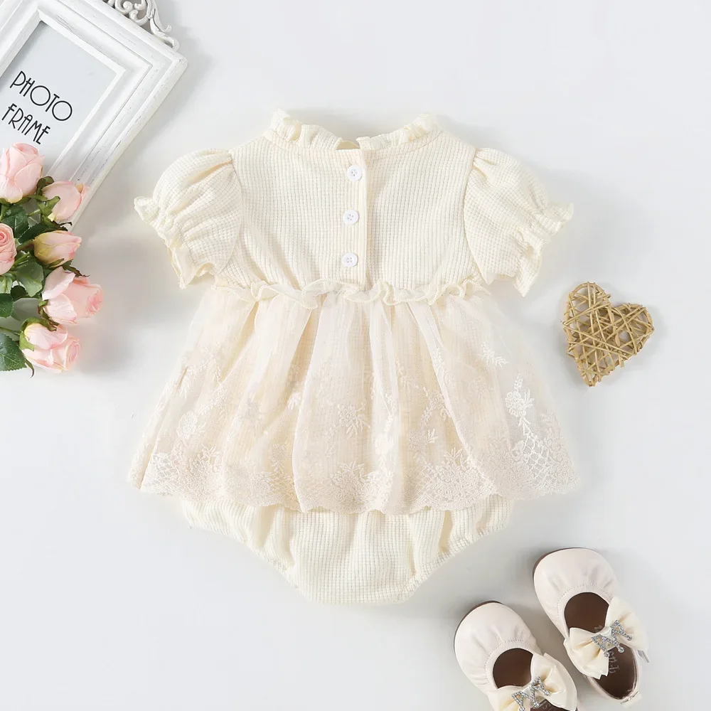 Mameluco con falda tutú de encaje para bebé niña - imagen 4