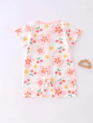 Somenie Pelele de verano algodón para bebé niña, manga corta