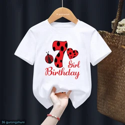 Camiseta manga corta con mariquita roja para niño
