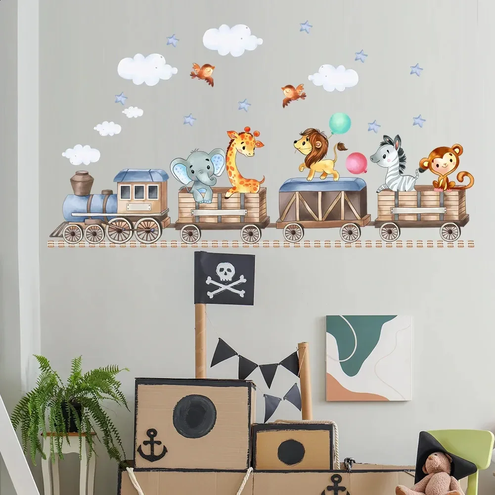Adhesivos de pared infantiles desmontables con animales de la selva - imagen 2