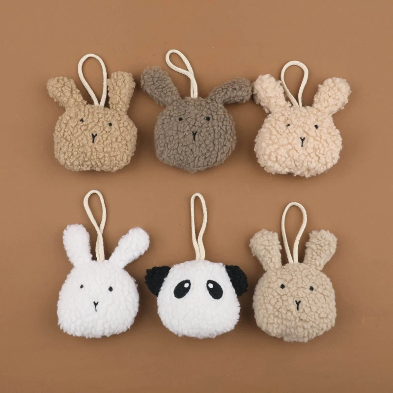 Cadena para chupete bebé: diseños de conejo y panda en peluche - imagen 3