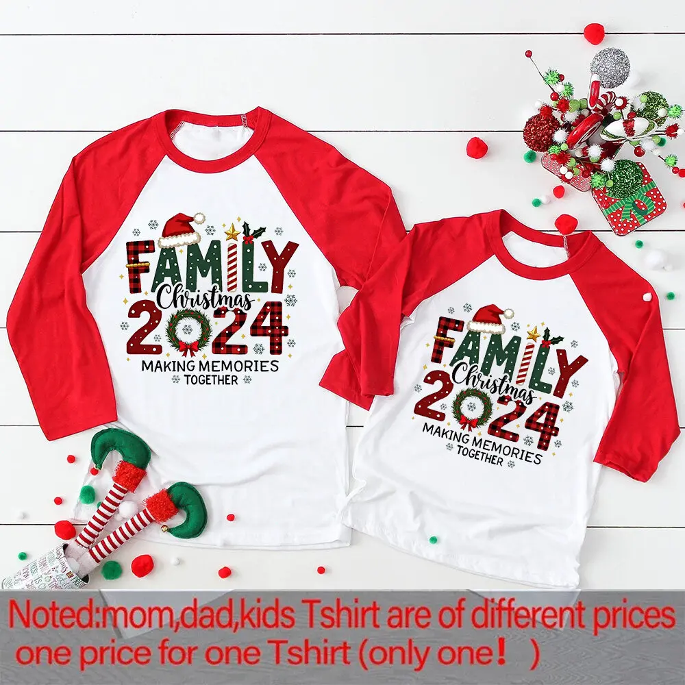 Camiseta familiar con estampado navideño modelo niño