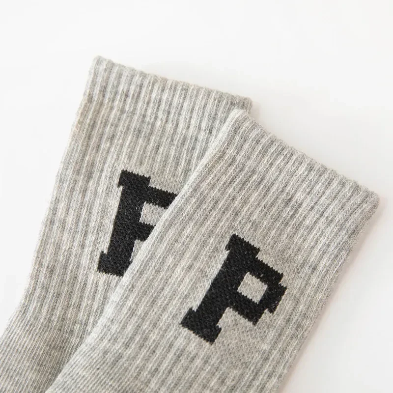 Calcetines tubo medio algodón con letras moda coreana para niños - imagen 4
