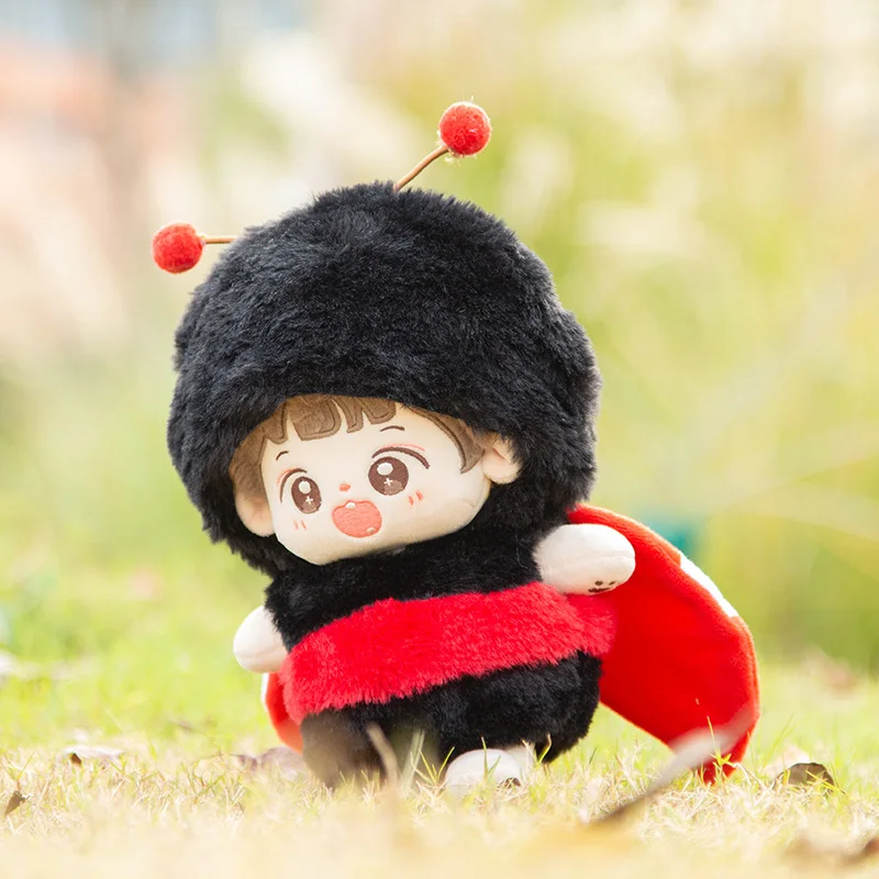 Ropa para muñecas mariquita negra y roja, traje de algodón estilo kawaii - imagen 5