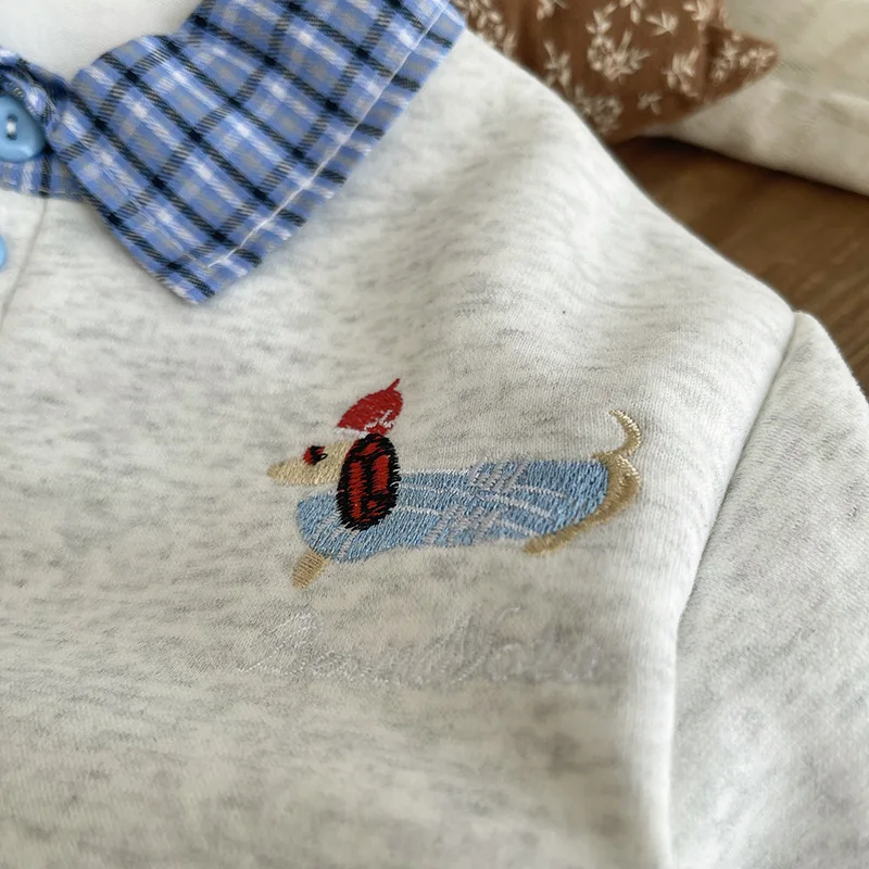 Top con solapa y jeans para niño otoño