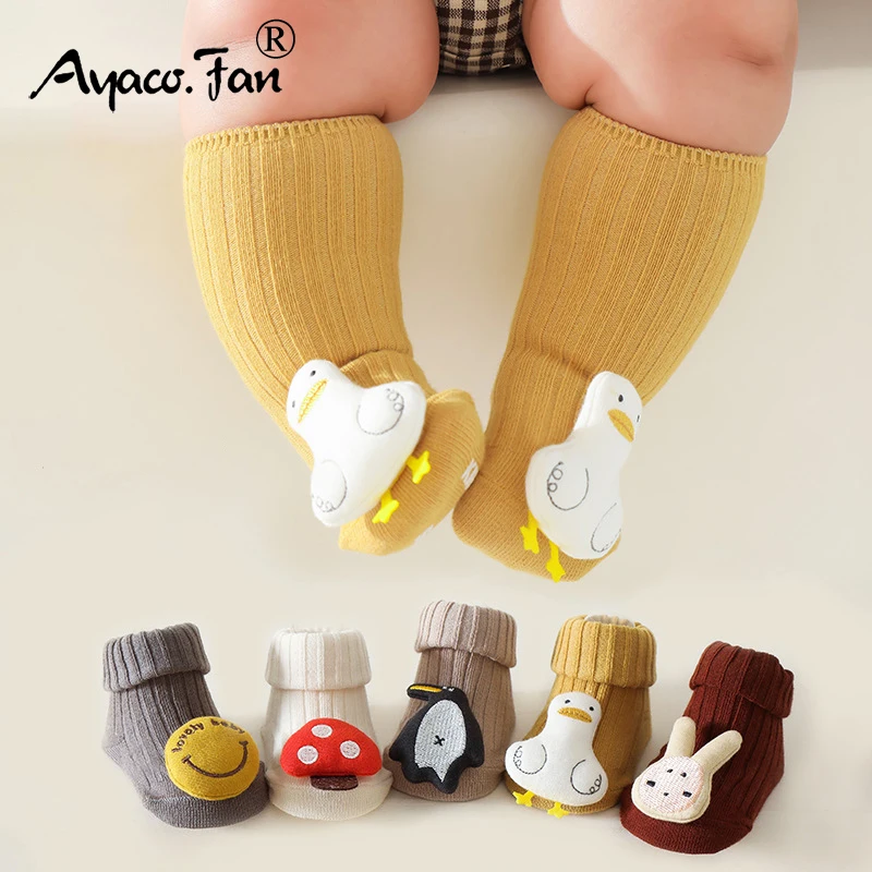 Calcetines invierno bebé – Algodón suave con suela antideslizante