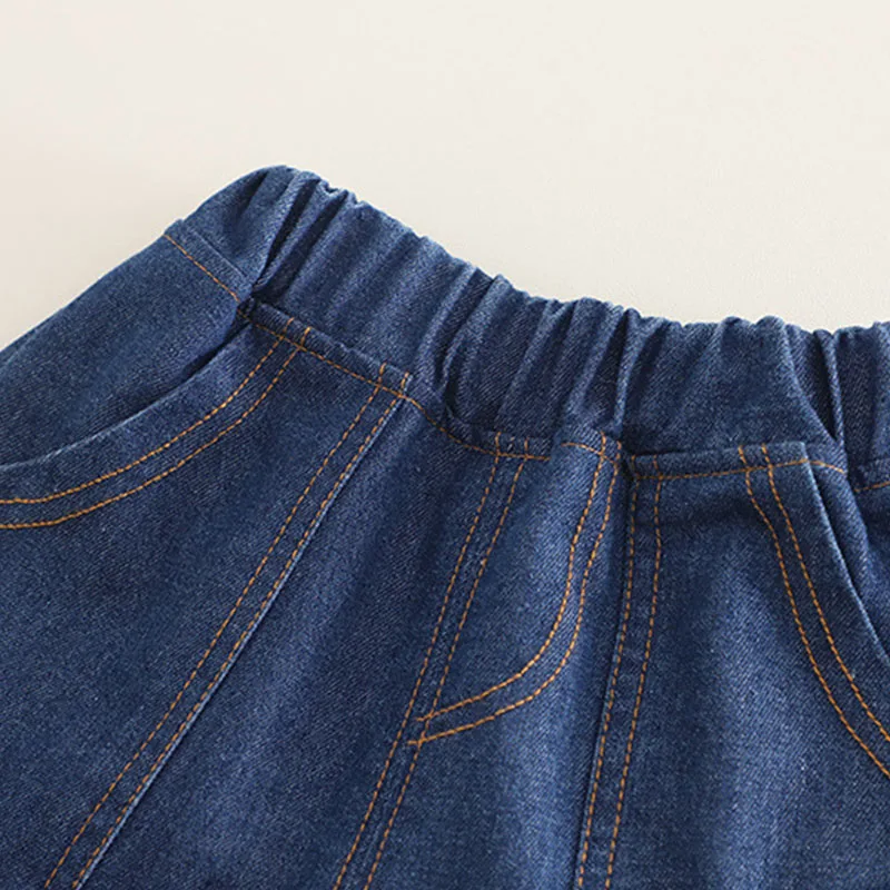 Conjunto bebé verano: top algodón cuadros y pantalón corto mezclilla - imagen 4
