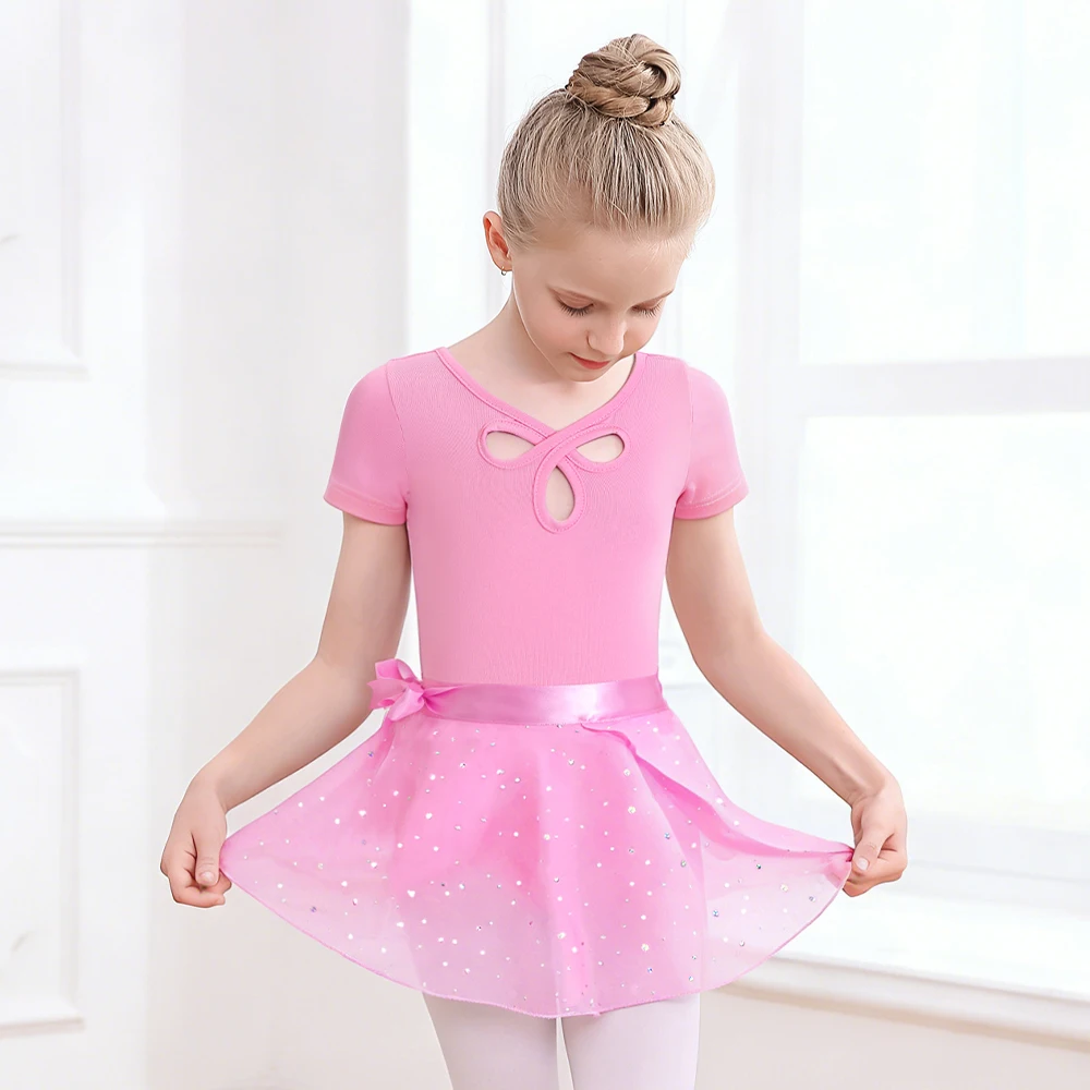 Maillot de ballet para niña con falda extraíble y vestido clásico - imagen 4