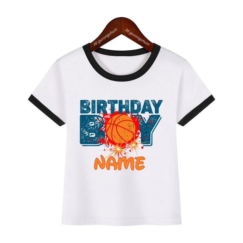 Camiseta niño cumpleaños con dibujo de baloncesto tierno - imagen 5
