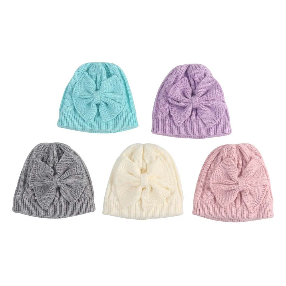 Gorro de punto con orejeras para bebé unisex – Lazo otoño/invierno - imagen 3
