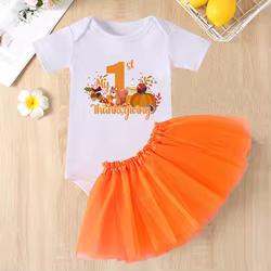 Body bebé Día de Acción de Gracias - Outfit fiesta infantil cómodo