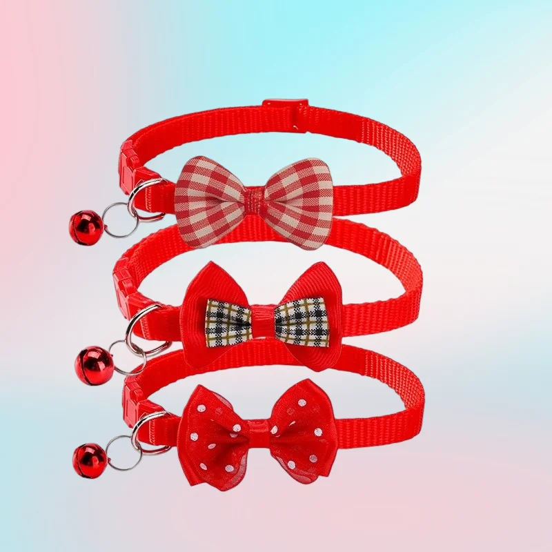 Collar para mascotas ajustable con campana y lazo colorido - imagen 5