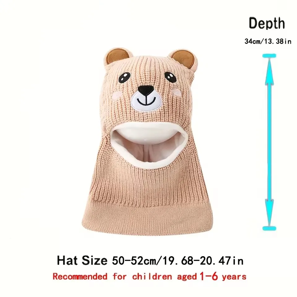 Gorro infantil de punto con orejeras – Forro polar acolchado