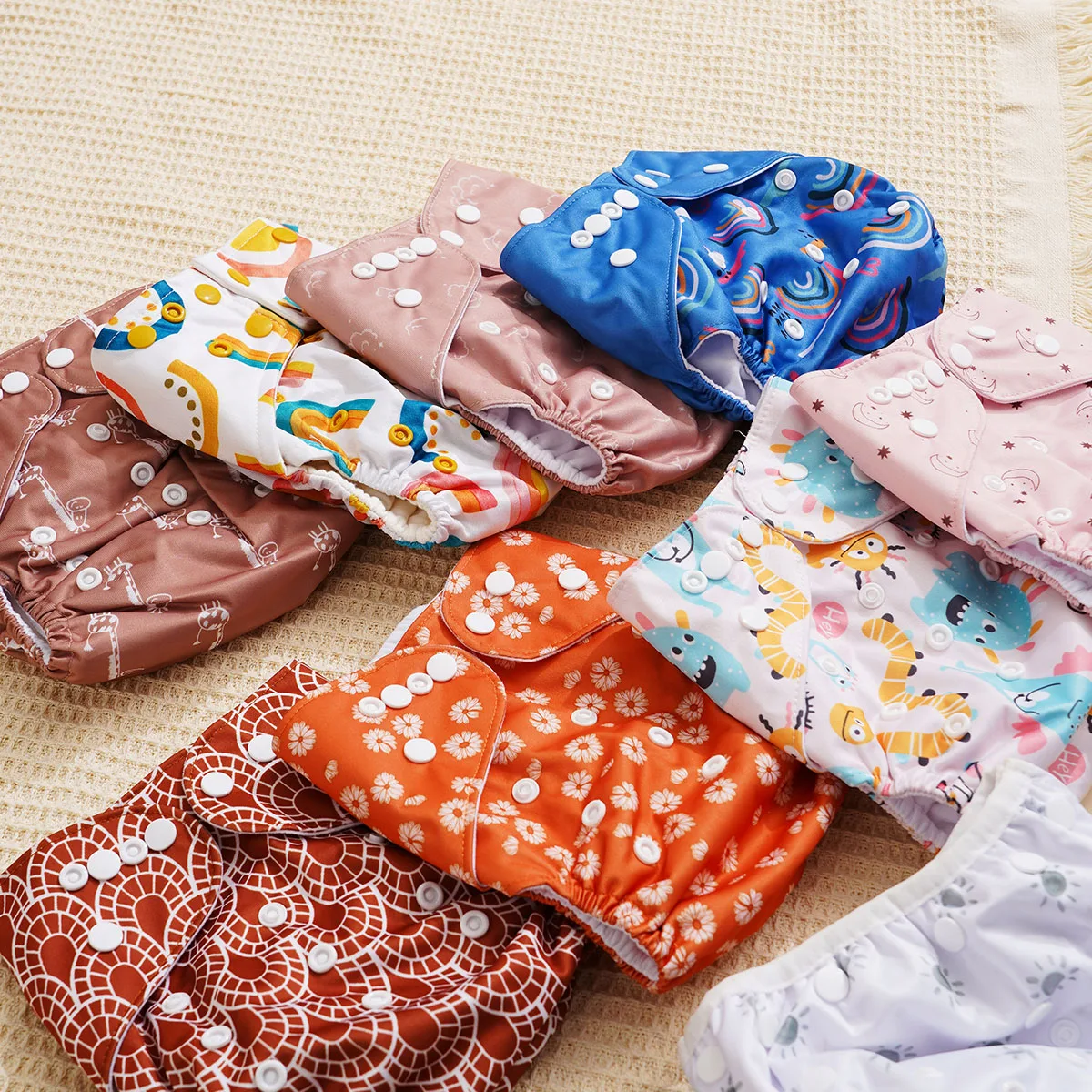 Elinfant pañales de tela lavables ajustables para bebé reutilizables - imagen 4