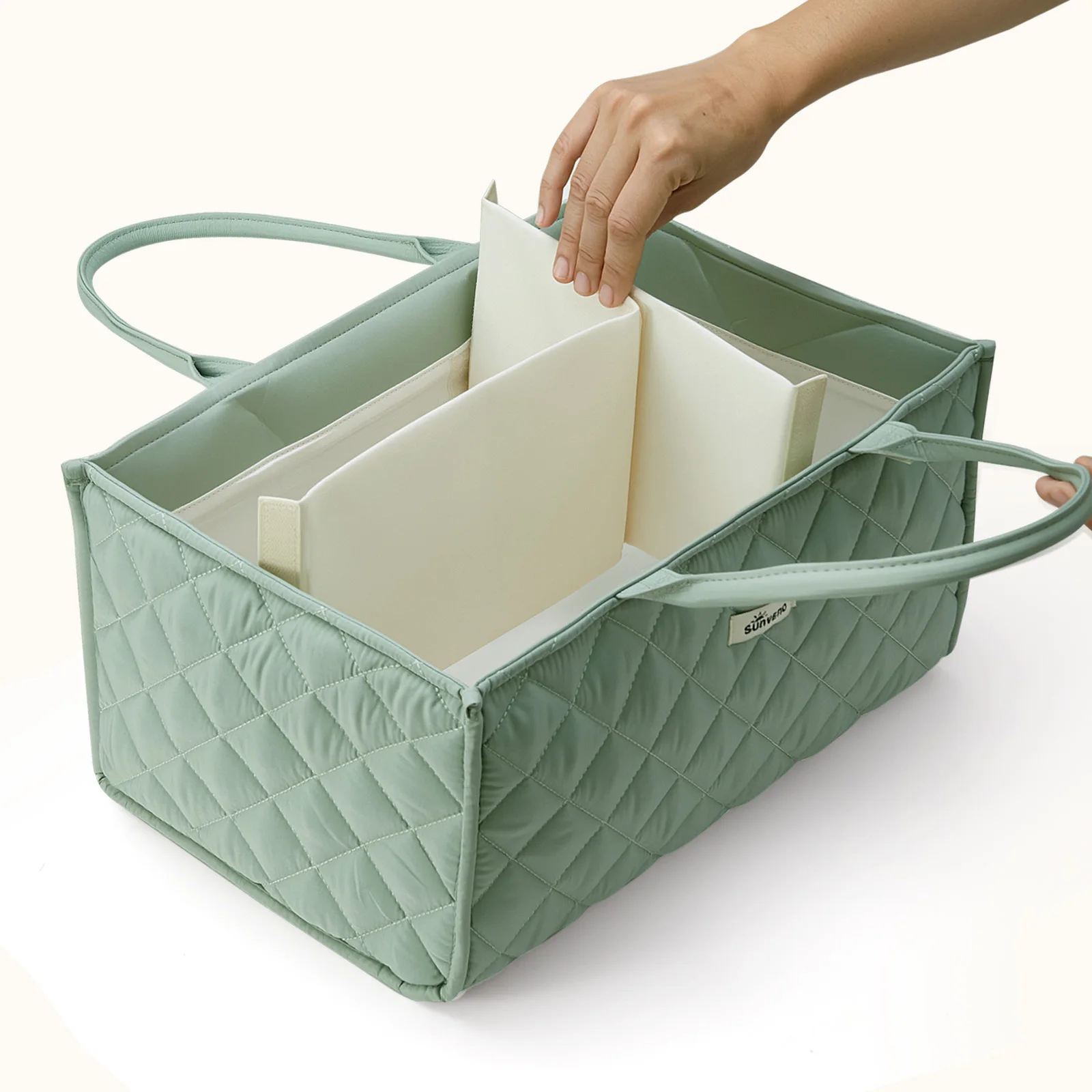 Divisor flexible colocado dentro de la cesta