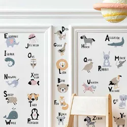 Pegatinas de pared infantiles de animales y alfabeto para aula