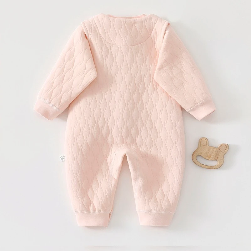 Mono de invierno unisex para bebé en algodón con estampado animalitos - imagen 2