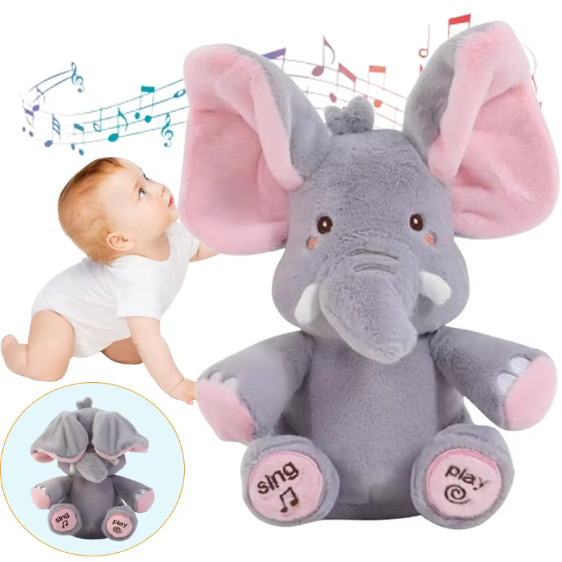 Peluche elefante animado que canta y se mueve – regalo de bebé - imagen 4