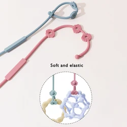 Clip de silicona para chupete infantil con soporte de cadena