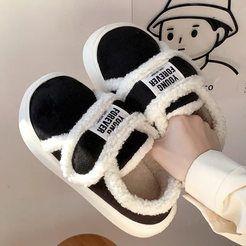 Pantuflas de felpa algodón suaves para niña – Zapatillas de casa invierno - imagen 2