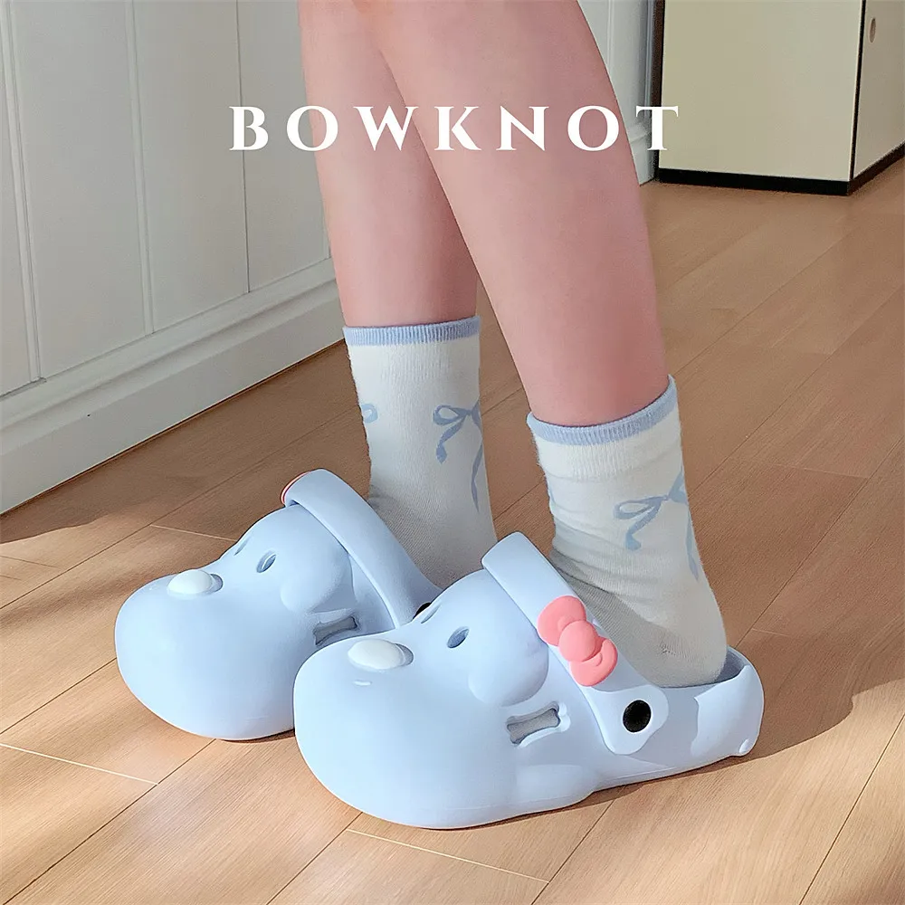 Sandalias suaves EVA para niñas con lazo y perro de dibujos - imagen 4