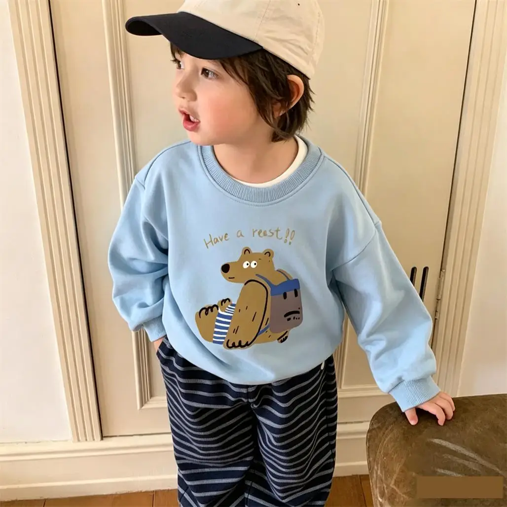 Sudadera de cuello redondo para bebé, manga larga primavera y otoño - imagen 3