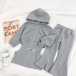 Conjunto infantil de algodón de abrigo deportivo y pantalón