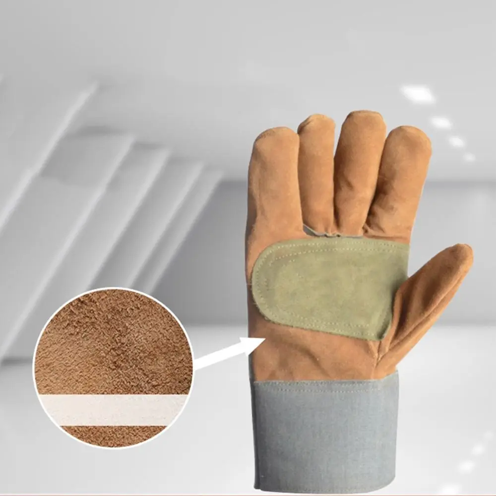 Guantes de trabajo de cuero transpirables para jardinería y obra - imagen 2