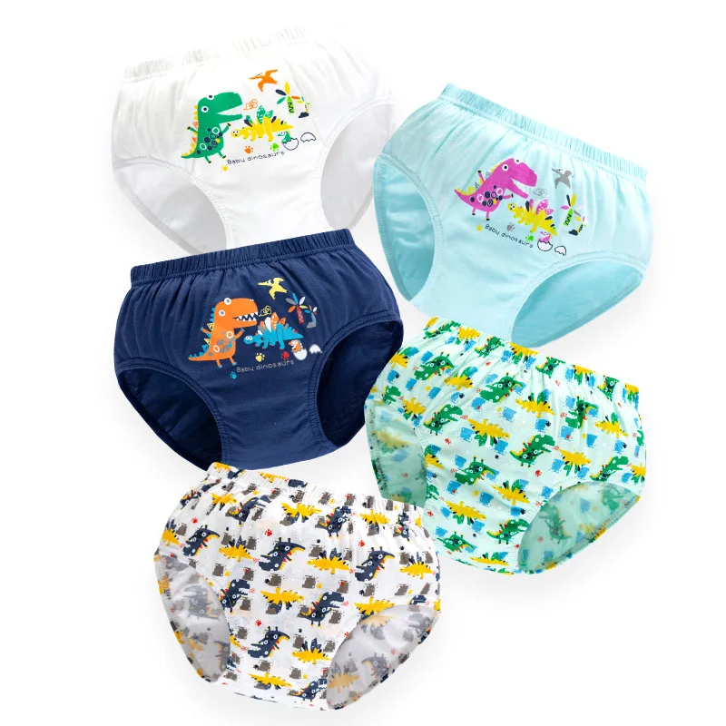 Calzoncillos de algodón para niños con dinosaurios, transpirables - imagen 5