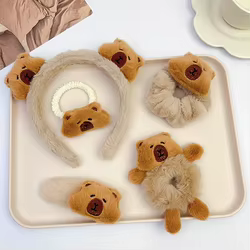 Clips BB Diadema capibara peluda para niñas - Accesorios para el pelo