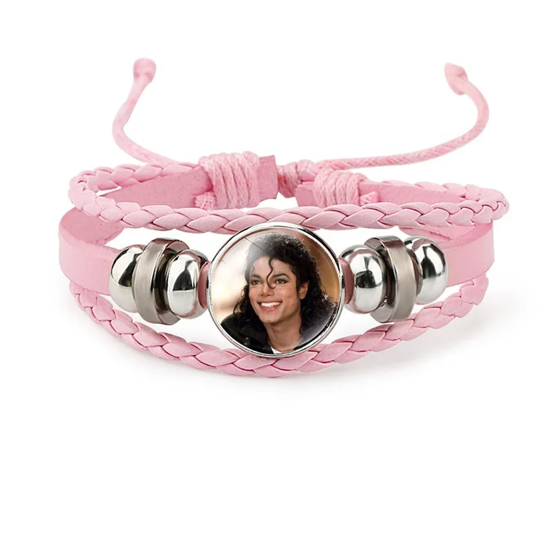 Pulsera de Michael Jackson tejida a mano estilo anime