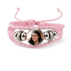 Pulsera de Michael Jackson tejida a mano estilo anime