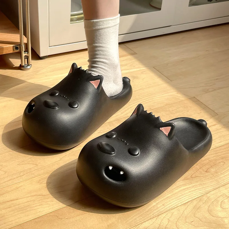 Zapatillas plataforma para el hogar con dibujo de perros