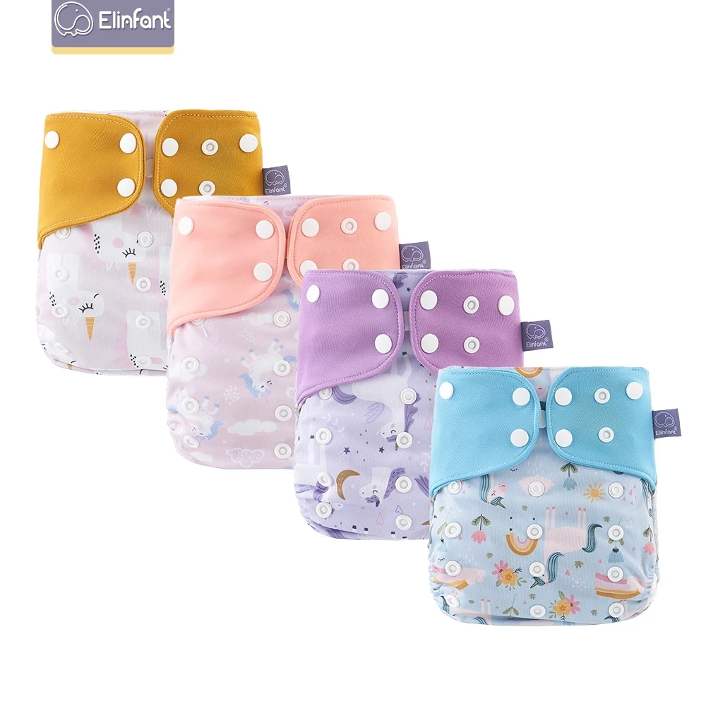 Elinfant Pañal lavable de bolsillo reutilizable gris - imagen 4