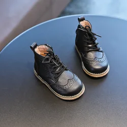 Botines de cuero de otoño para niños – estilo vintage