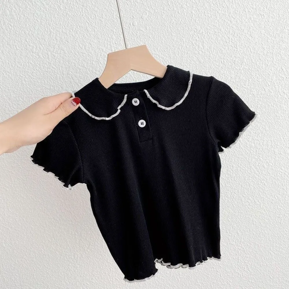 Camiseta de niño manga corta suave con cuello dulce para verano - imagen 4
