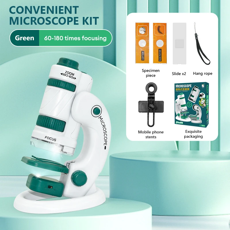 Kit de microscopio para niños con luz LED y laboratorio - imagen 3