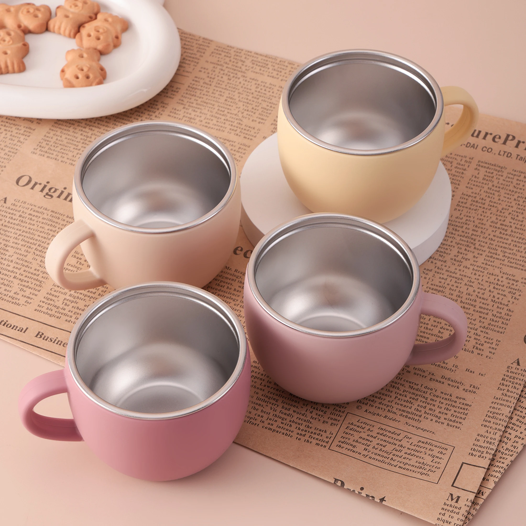 Taza infantil de acero inoxidable con silicona desmontable sin BPA - imagen 2