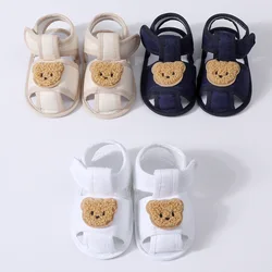 Sandalias verano con oso para bebé – Suela antideslizante primera marca