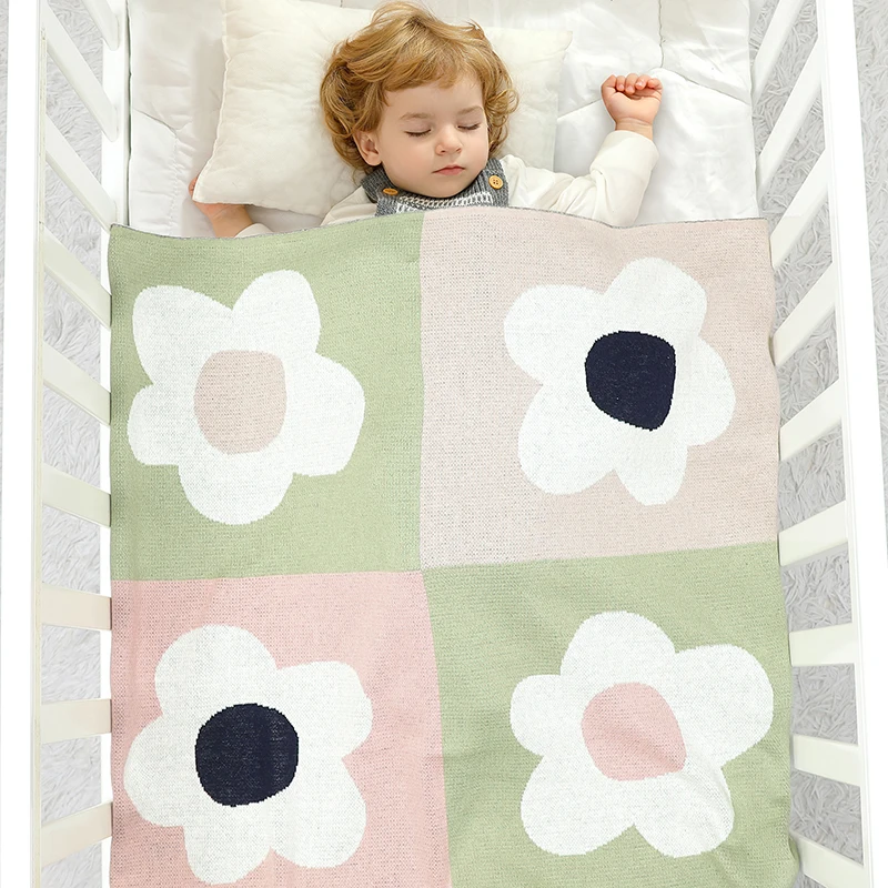 Manta suave de algodón para bebé – Estampado floral - imagen 5