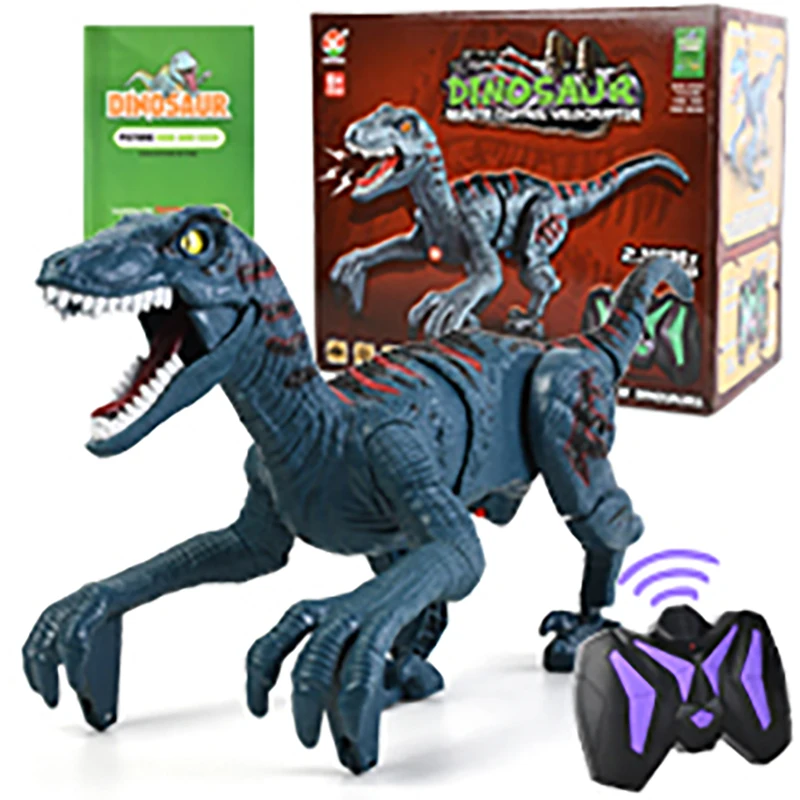 Juguete de dinosaurio teledirigido Kid Velociraptor con sonido - imagen 3